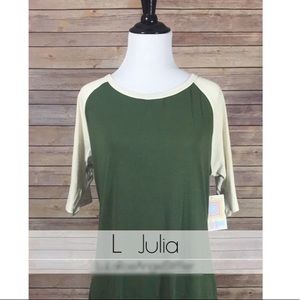 LLR LG Julia Green Kelly Army Raglan Fits 12-14